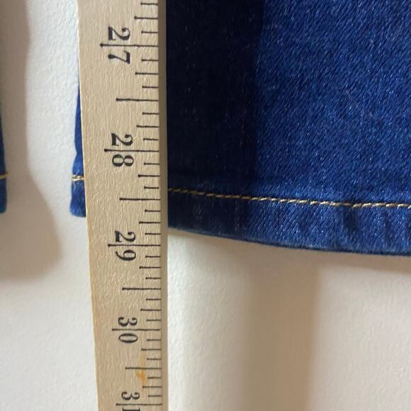 Loft Bootcut Midrise Classic Denim Dark Blue Jeans Size 2 Western Country - Picture 4 of 12